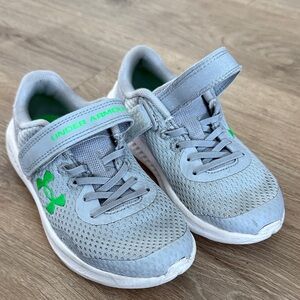 Under Armour Kids' Sneakers in Gray and Green